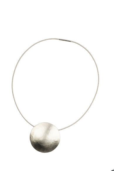 SILVER DISC NECKLACE